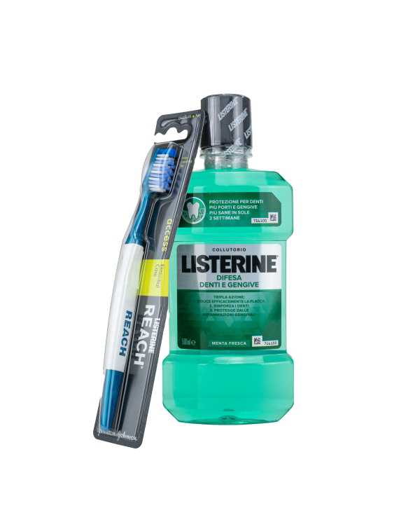 Listerine Difesa Denti e Gengive 500 ml + Spazzolino Omaggio 922411804 Listerine