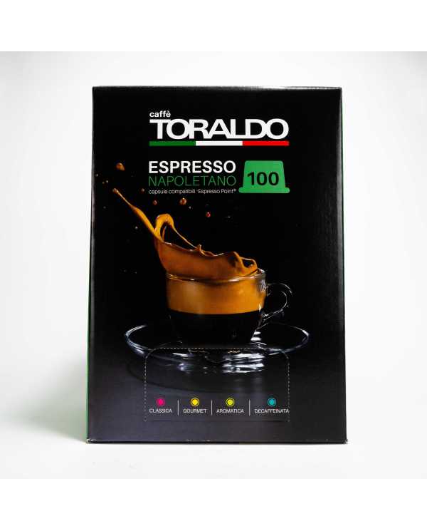 CAFFÈ TORALDO Espresso Napoletano Miscela Gourmet Compatibile Con Espresso Point 100 Capsule  Caffè Toraldo