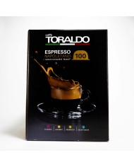 CAFFÈ TORALDO Espresso Napoletano Miscela Gourmet Compatibile Con Bialetti 100 Capsule  Caffè Toraldo