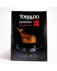 CAFFÈ TORALDO Espresso Napoletano Miscela Gourmet Compatibile Con UNO System 100 Capsule  Caffè Toraldo
