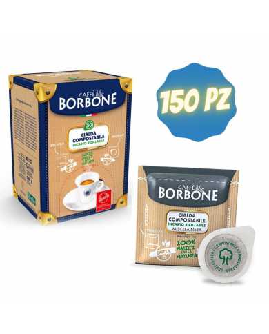 CAFFÈ BORBONE Cialda Compostabile Miscela Nera 150 Cialde  Caffè Borbone