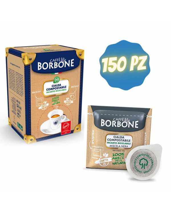 CAFFÈ BORBONE Cialda Compostabile Miscela Nera 150 Cialde  Caffè Borbone