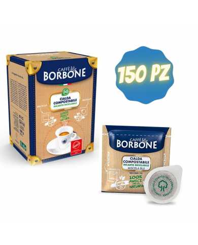 CAFFÈ BORBONE Cialda Compostabile Miscela Blu 150 Cialde  Caffè Borbone