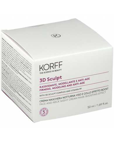 KORFF - 3D Sculpt Crema Maschera Notturna Viso e Collo Effetto Boost Rassodante Modellante Anti-Age 50ml 980145371 Korff