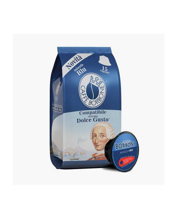 CAFFÈ BORBONE Miscela Blu Compatibile Con Nescafé Dolce Gusto 15 Capsule  Caffè Borbone