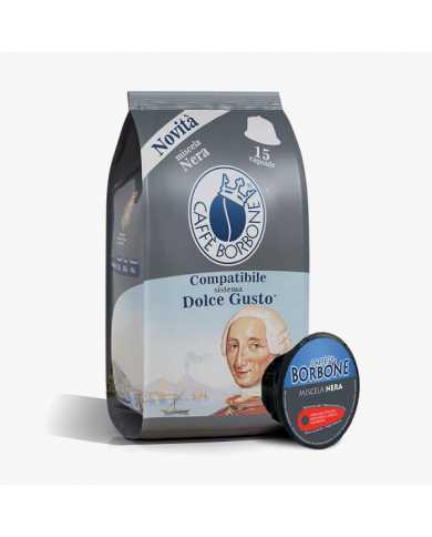 CAFFÈ BORBONE Miscela Nera Compatibile Con Nescafé Dolce Gusto 15 Capsule  Caffè Borbone