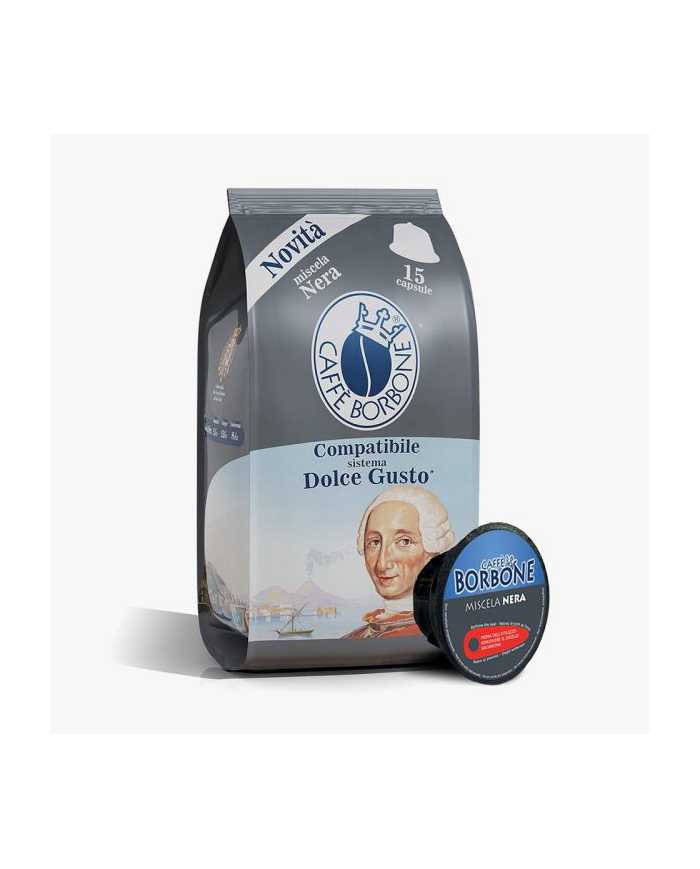 CAFFÈ BORBONE Miscela Nera Compatibile Con Nescafé Dolce Gusto 15 Capsule  Caffè Borbone