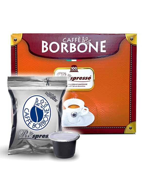 CAFFÈ BORBONE Re Espresso Miscela Nera Compatibile Con Nespresso 100 Capsule  Caffè Borbone