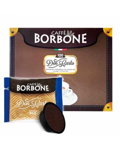 CAFFÈ BORBONE Don Carlo Miscela Blu Compatibile Con Lavazza E A Modo Mio 100 Capsule  Caffè Borbone