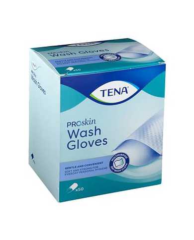 TENA Wash Glove Manopola Asciutta Monouso 50 Pezzi  Tena
