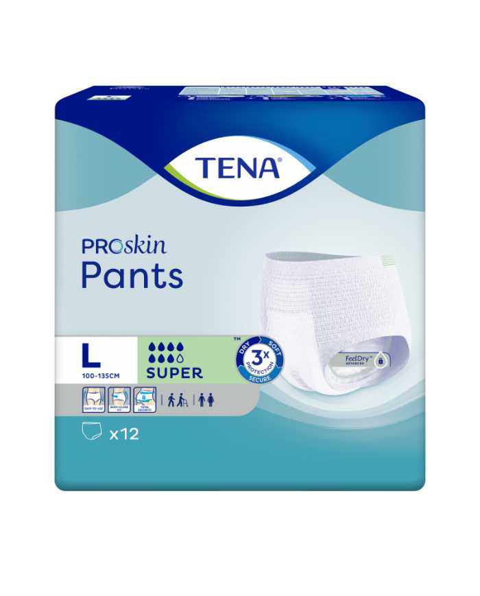 TENA Pants Super L 12 Pezzi  Tena