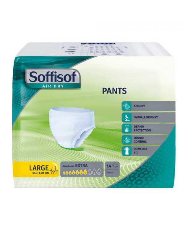 SOFFISOF Air Dry Pants Extra L 14 Pezzi  Soffisof