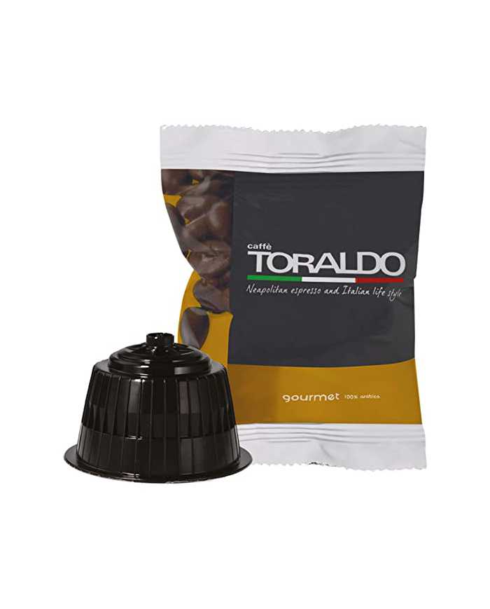 CAFFÈ TORALDO Espresso Napoletano Miscela Gourmet Compatibile Con Nescafé Dolce Gusto 100 Capsule  Caffè Toraldo