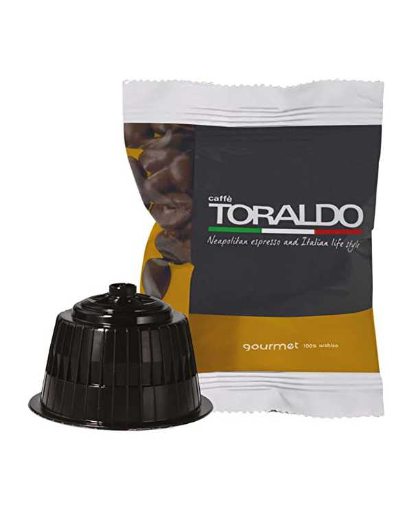 CAFFÈ TORALDO Espresso Napoletano Miscela Gourmet Compatibile Con Nescafé Dolce Gusto 100 Capsule  Caffè Toraldo