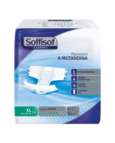 SOFFISOF Classic Pannoloni A Mutandina Super XL 15 Pezzi  Soffisof