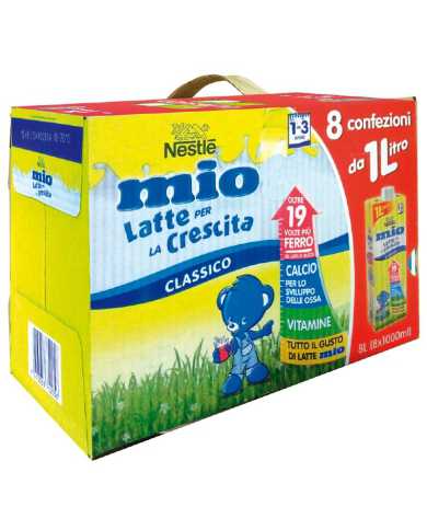 NESTLE Latte Crescita Mio 8 Brick da 1000 ml 931596860 Nestle