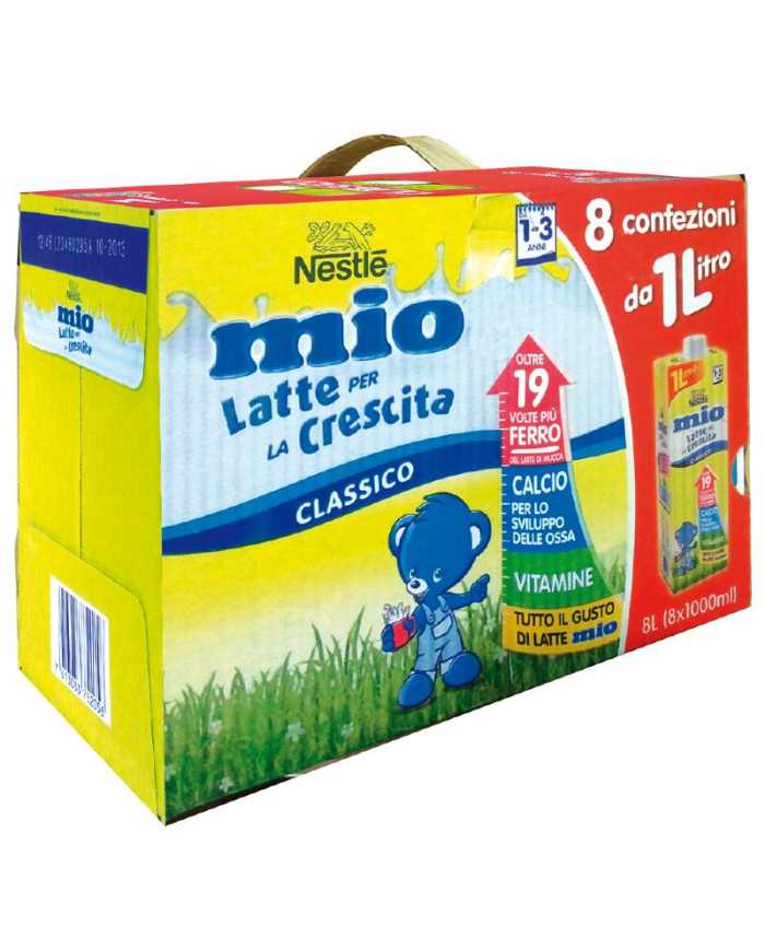 NESTLE Latte Crescita Mio 8 Brick da 1000 ml 931596860 Nestle