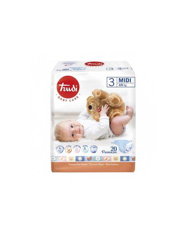 TRUDI Baby Care Pannolini Bambini Midi 4/9kg 20 Pezzi 982463212 Trudi