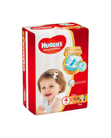 HUGGIES Ultra Comfort Taglia 4 7/18 kg 18 Pezzi 5029053567501 Huggies