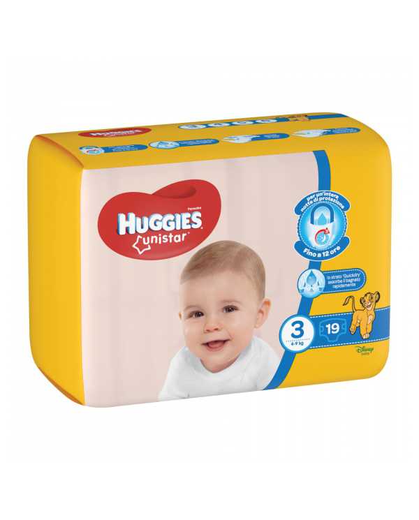 HUGGIES Unistar Midi Taglia 3 4/9 kg 19 Pezzi 5029053538969 Huggies