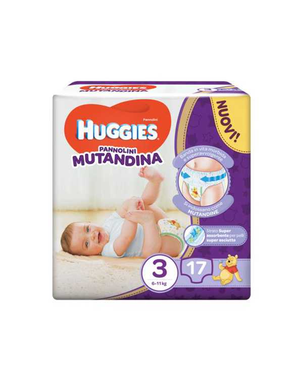 HUGGIES Mutandina Taglia 3 6/11kg 17 Pezzi 5029053564326 Huggies