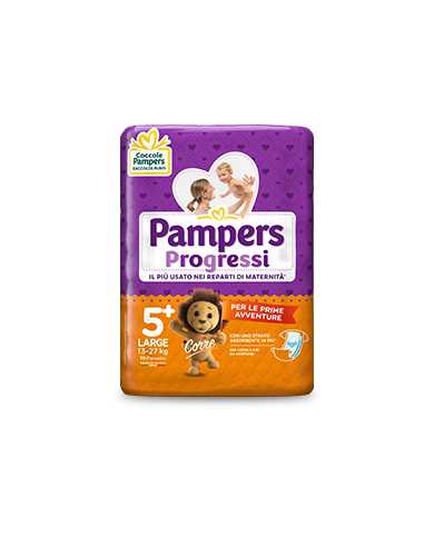 PAMPERS Progressi Taglia 5+ 13/27 kg 19 Pezzi 979797471 Pampers