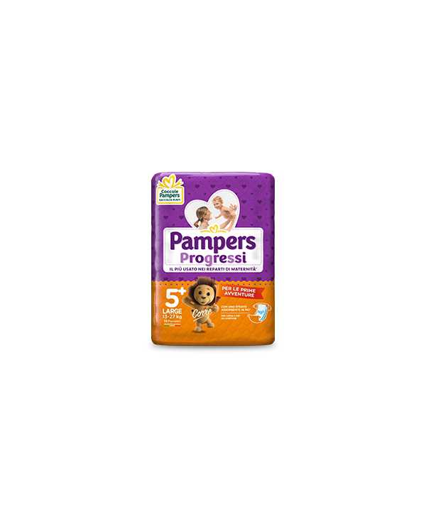 PAMPERS Progressi Taglia 5+ 13/27 kg 19 Pezzi 979797471 Pampers