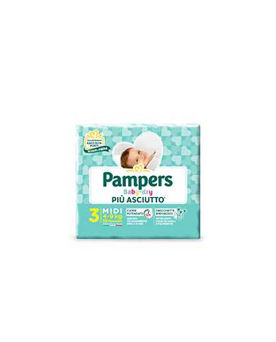 PAMPERS Baby Dry Taglia 3 4/9 Kg 20 Pannolini 927135638 Pampers
