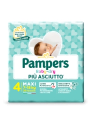 PAMPERS Baby Dry Taglia 4 7/18 Kg 18 Pannolini 984235933 Pampers