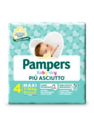 PAMPERS Baby Dry Taglia 4 7/18 Kg 18 Pannolini