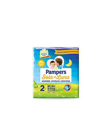 PAMPERS Sole&Luna Taglia 2 3/6kg 21 Pezzi 925891259 Pampers