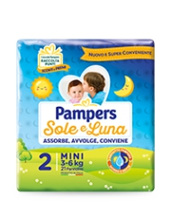 PAMPERS Sole&Luna Taglia 2 3/6kg 21 Pezzi 925891259 Pampers