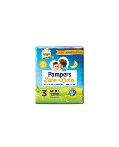 PAMPERS Sole&Luna Taglia 3 4/9kg 20 Pezzi 925891246 Pampers