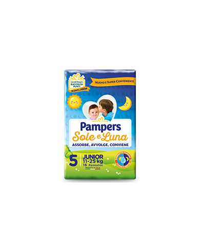 PAMPERS Sole&Luna Taglia 5 11/25kg 18 Pezzi 925891261 Pampers