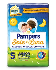 PAMPERS Sole&Luna Taglia 5 11/25kg 18 Pezzi 925891261 Pampers