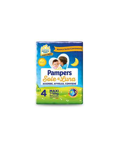 PAMPERS Sole&Luna Taglia 4 7/18kg 18 Pezzi 925891261 Pampers