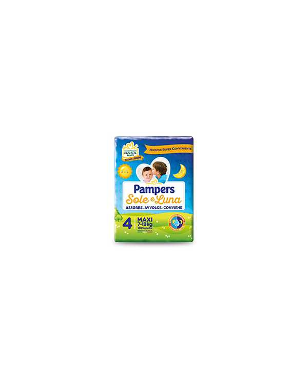 PAMPERS Sole&Luna Taglia 4 7/18kg 18 Pezzi 925891261 Pampers