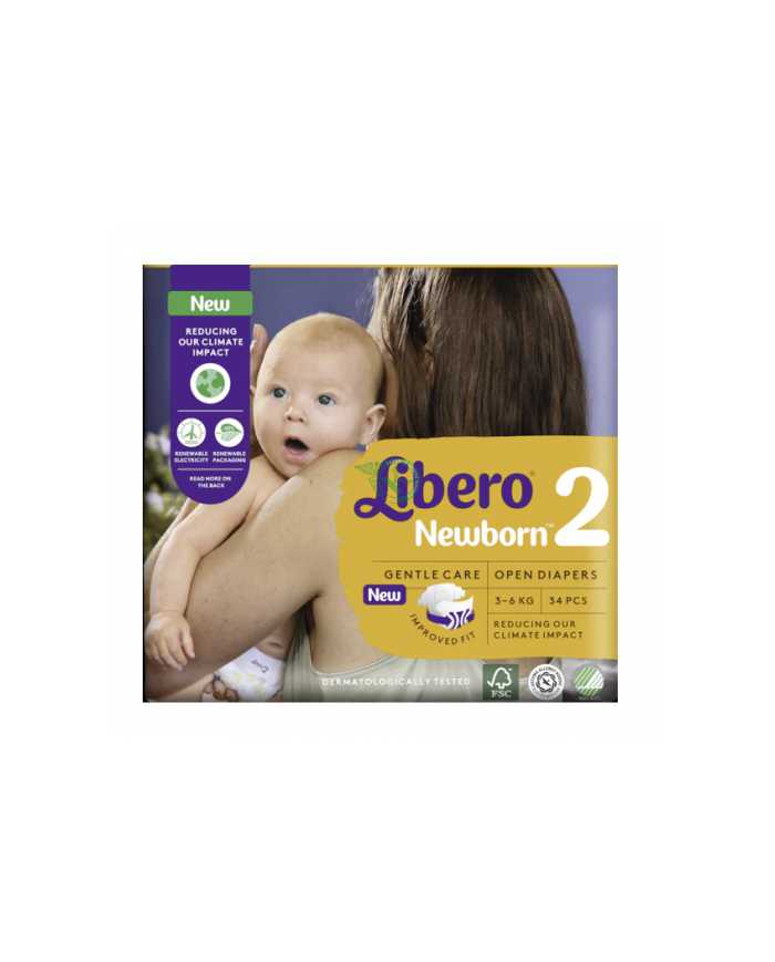 LIBERO Newborn Taglia 2 3/6kg 34 Pezzi 980793095 Libero