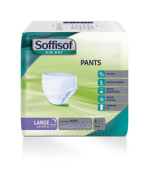 SOFFISOF Air Dry Pants Maxi Large 8 Pezzi 977610474 Soffisof