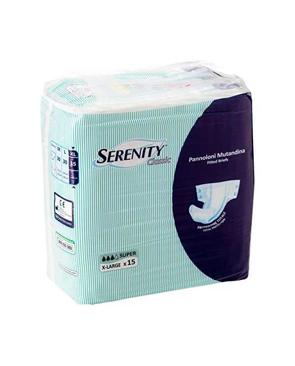 SERENITY Classic Pannolone Mutandina Super XL 15 Pezzi 903600587 serenity