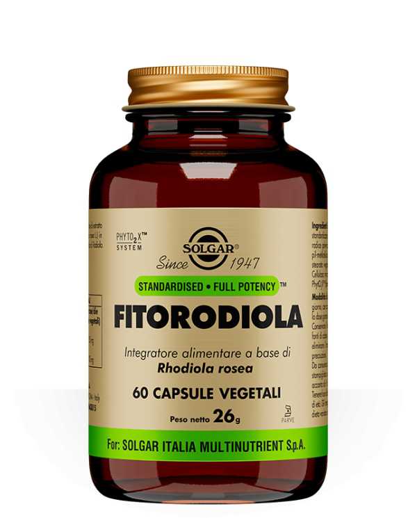 SOLGAR Fitorodiola 60 Capsule Vegetali 902094275 Solgar