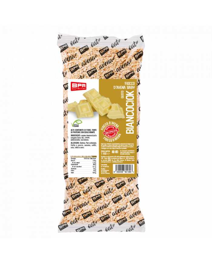 BPR NUTRITION Fiocco Avena Aromatizzato Biancociok 1 Kg 8033406801393 BPR nutrition