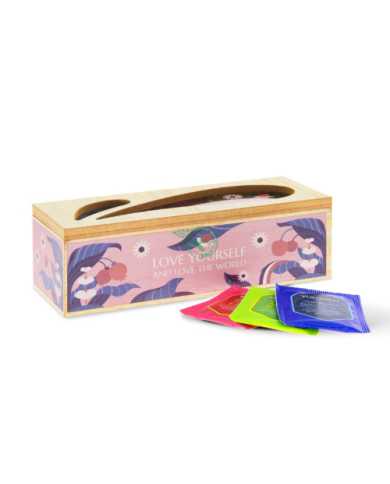 Neavita - Cofanetto Legno Bio Rosa a 3 Scomparti 15 Tisane Assortite 984794976 Neavita