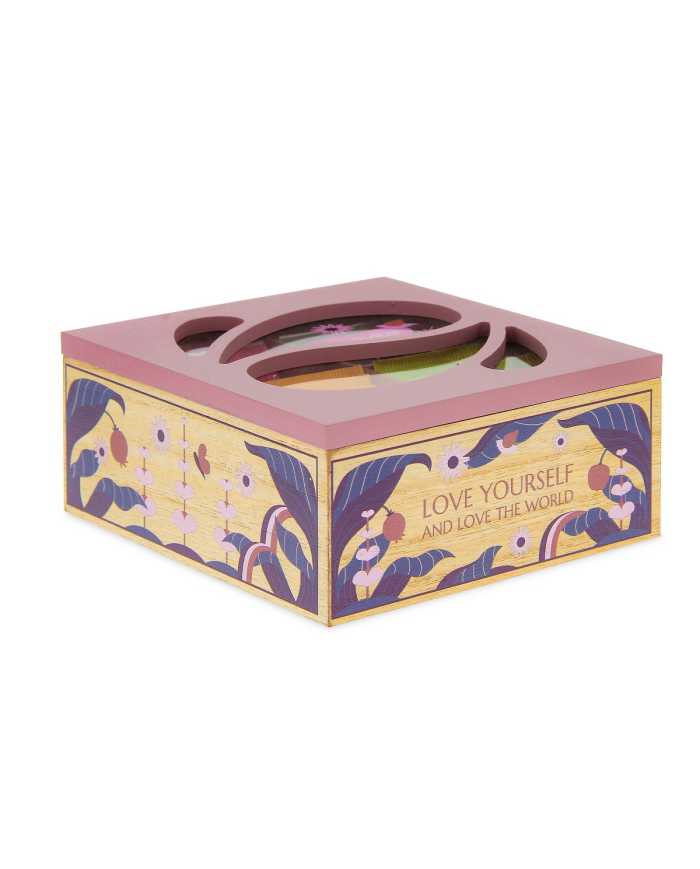 Neavita - Cofanetto Legno Bio Rosa a 4 Scomparti 20 Tisane Assortite