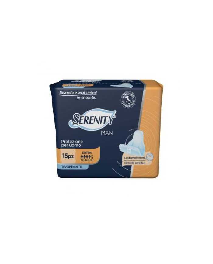 SERENITY MAN ASSORBENTE PER UOMO ASSORBENZA EXTRA, 15 PZ