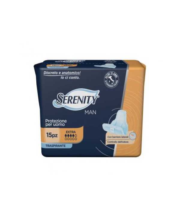 SERENITY MAN ASSORBENTE PER UOMO ASSORBENZA EXTRA, 15 PZ