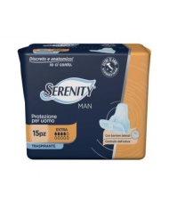 SERENITY MAN ASSORBENTE PER UOMO ASSORBENZA EXTRA, 15 PZ