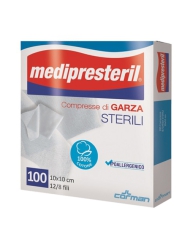 MEDIPRESTERIL Garza Sterile 100% cotone 10x10