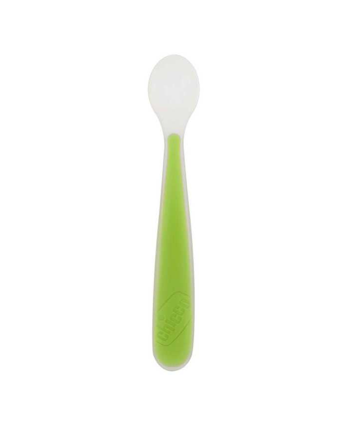 CHICCO Cucchiaio Morbido Silicone 6 m+ Verde 925874885 Chicco