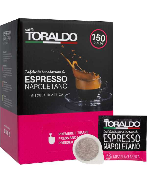 CAFFÈ TORALDO Espresso Napoletano Miscela Classica 150 Cialde  Caffè Toraldo